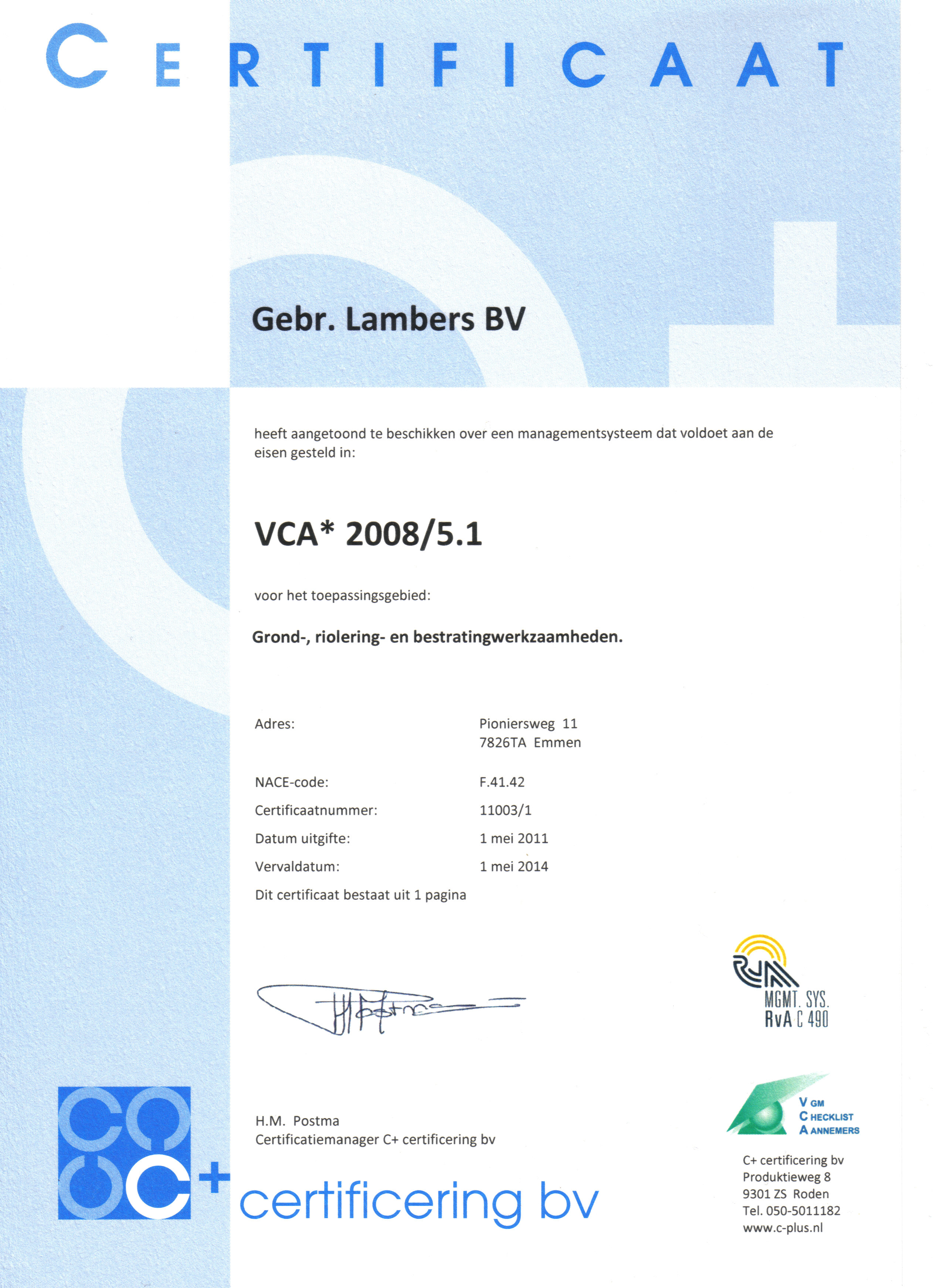VCA-certificaat